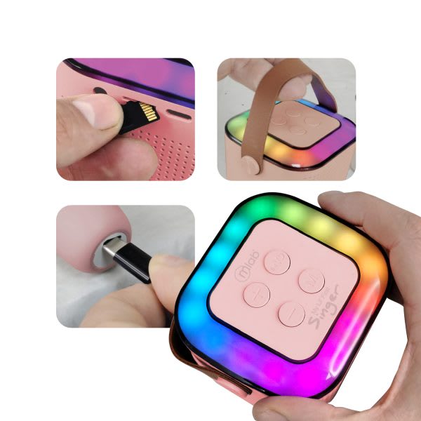 Parlante Karaoke My Lil First Singer + 1 Micrófono Inalámbrico Mlab4