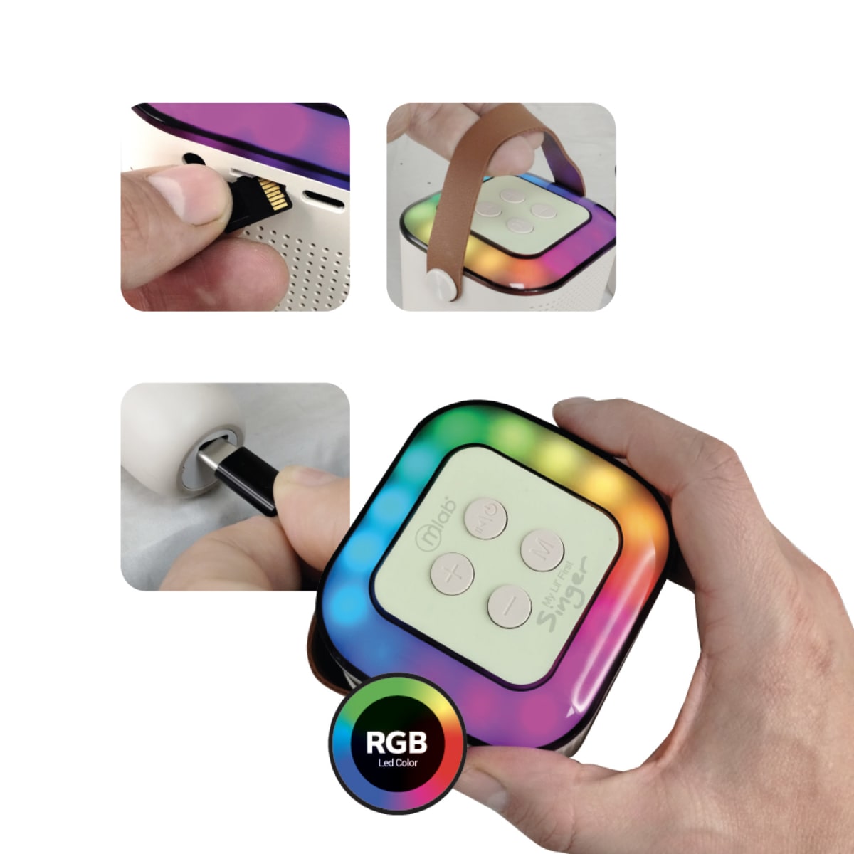 Parlante Karaoke My Lil First Singer 2 + 2 Micrófonos Inalámbricos Mlab5