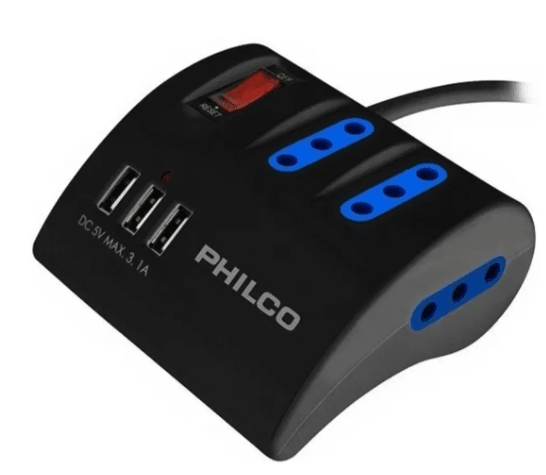 Alargador de Escritorio Switch AC/USB 3.1 Philco2