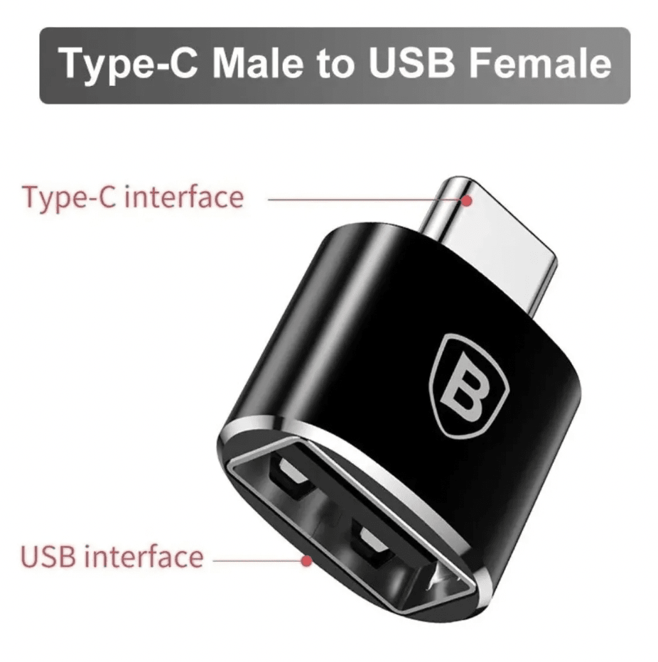 Adaptador USB-C Macho a USB Hembra Baseus 3