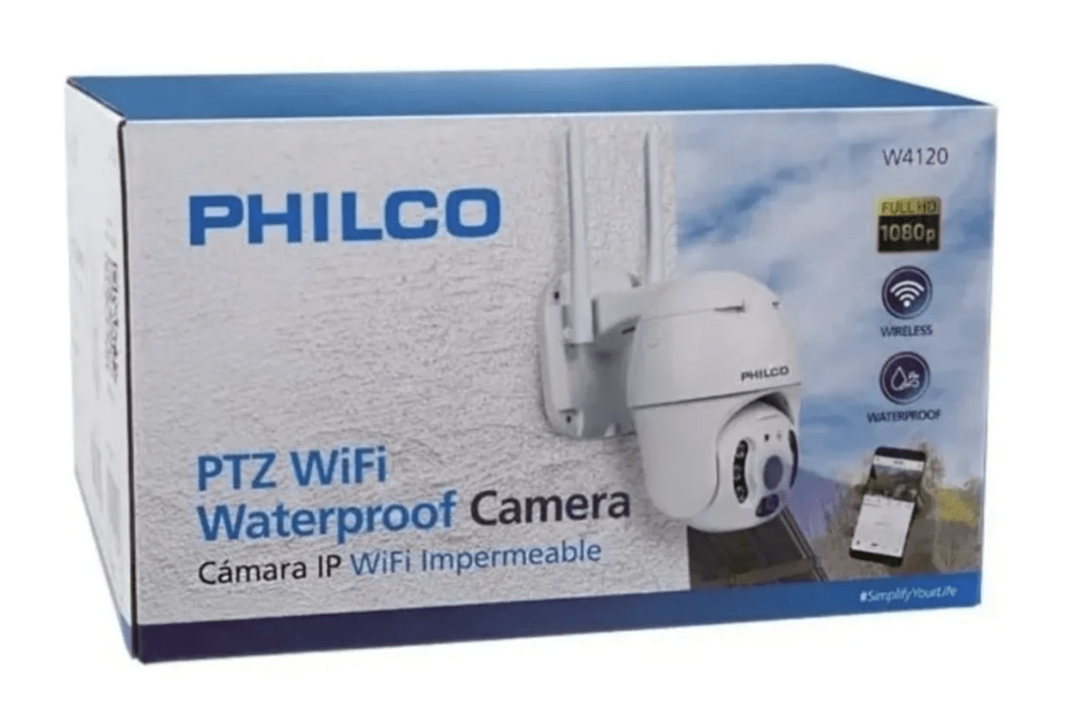 Cámara de Vigilancia IP PTZ de 2.0 MP WiFi Waterproof Philco3