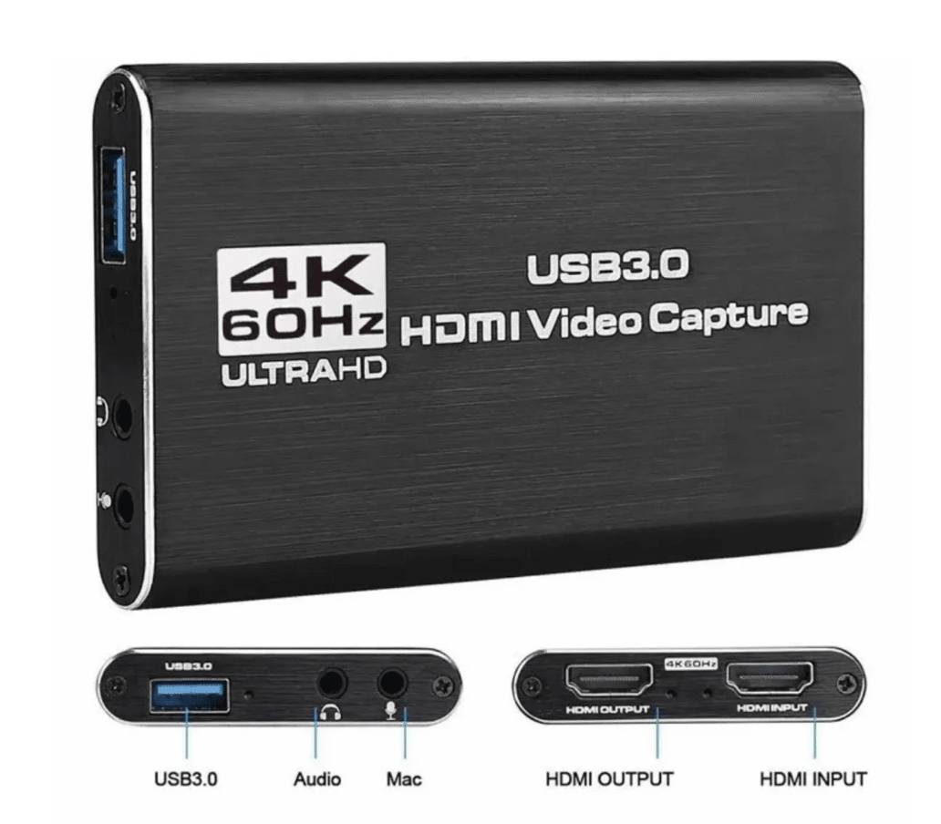 Capturadora de Video Audio Mic 4K Ultra HD - HDMI a USB 3.0 Brotech Choizes3