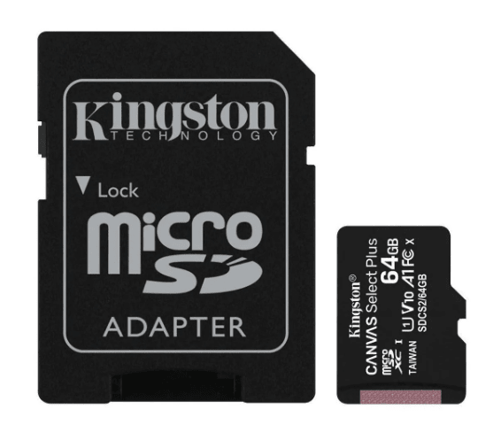 Tarjeta de Memoria Canvas Select Plus + Adaptador SD Kingston1
