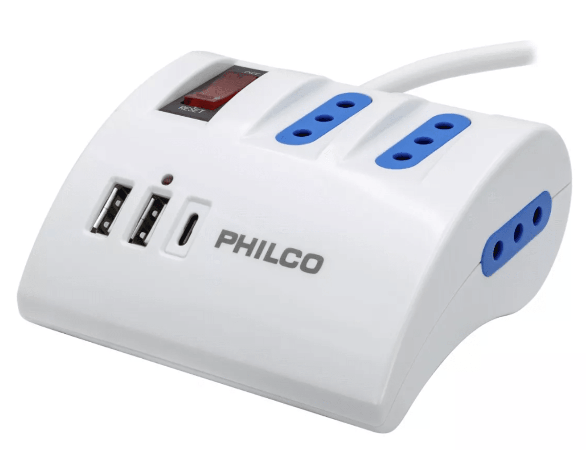 Alargador de Escritorio Switch AC/USB/USB-C Philco1