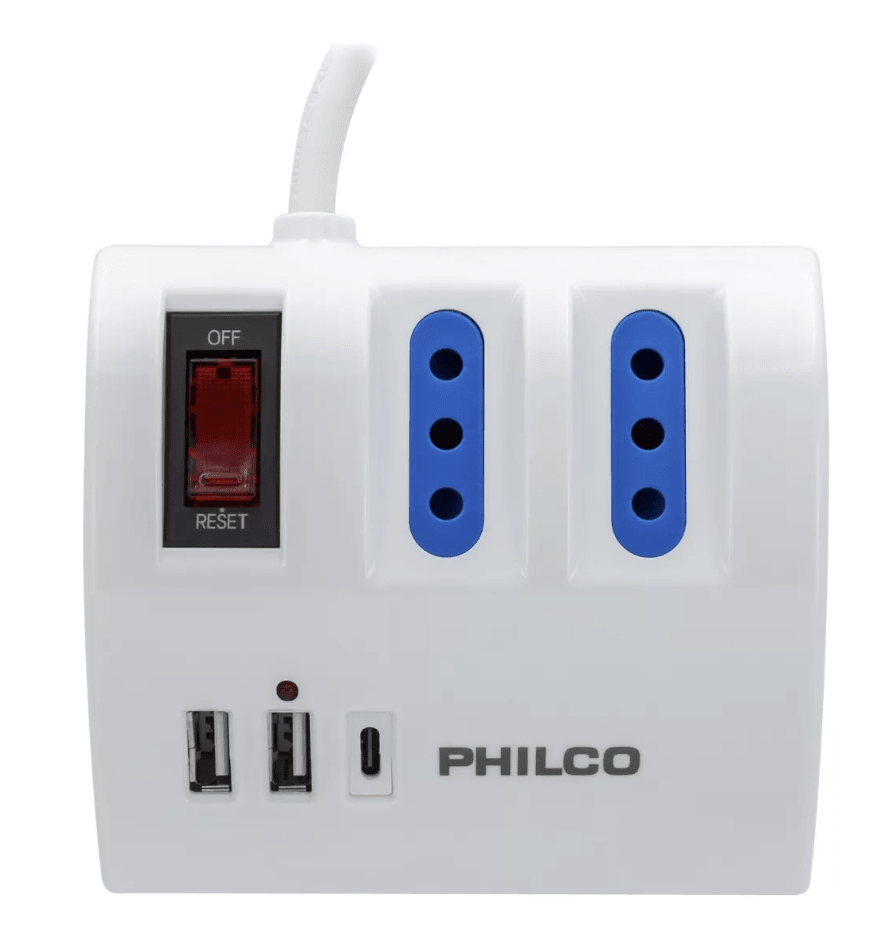 Alargador de Escritorio Switch AC/USB/USB-C Philco2