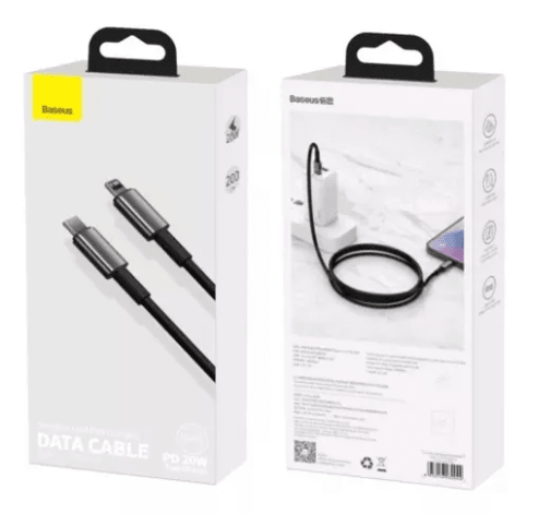 Cable USB-C a iPhone Lightning Tungsten 2 Metros Baseus4