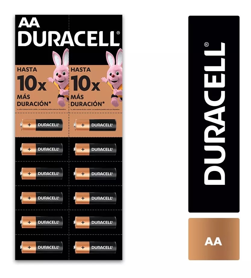 Pilas Alcalinas Tamaño AA x 12 Unidades Duracell1