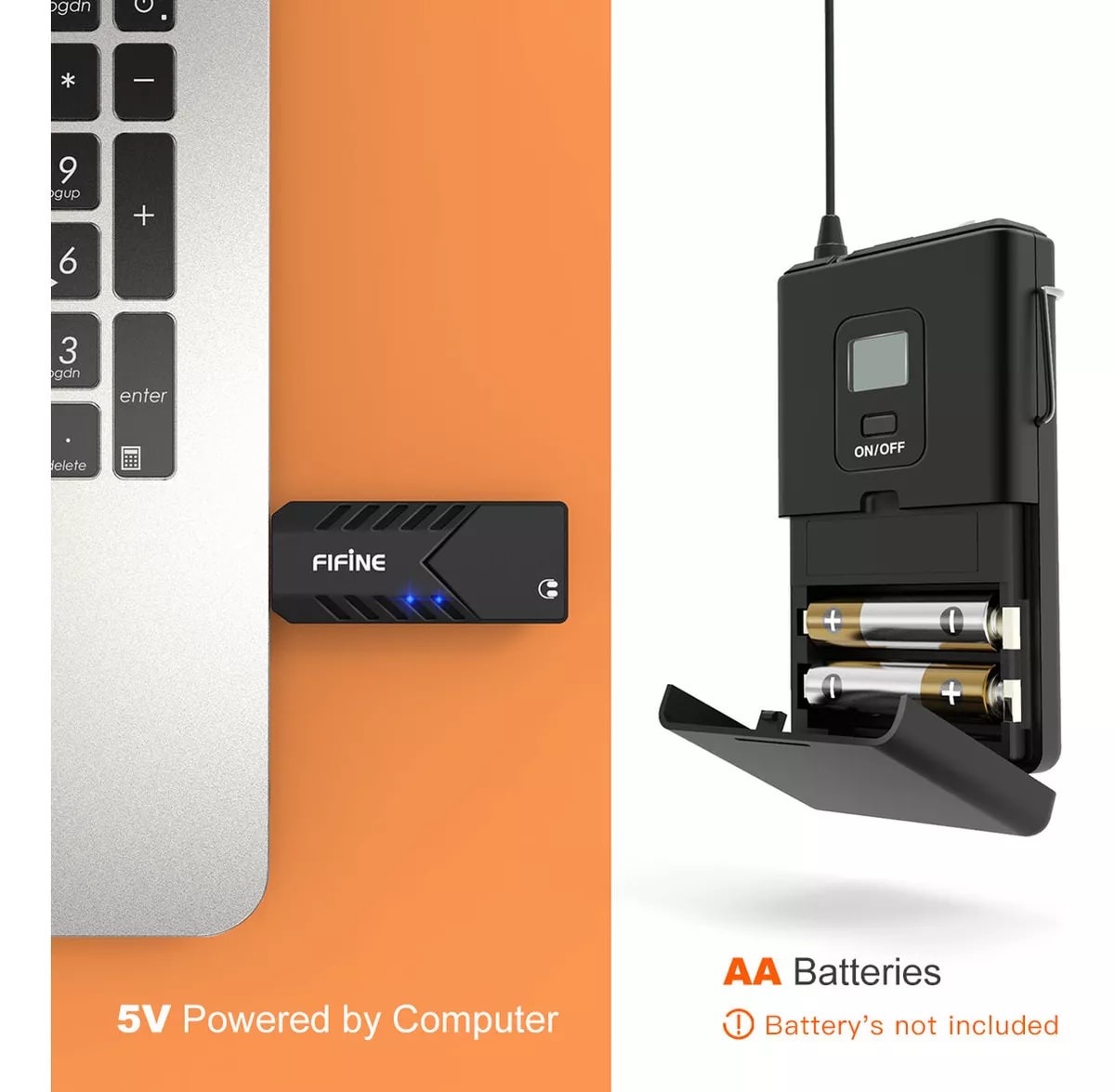 Micrófono Inalámbrico Solapa Lavalier K031B Fifine5