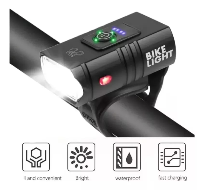 Luz Bicicleta Impermeable + LED Recargable Trasera Bike Light2