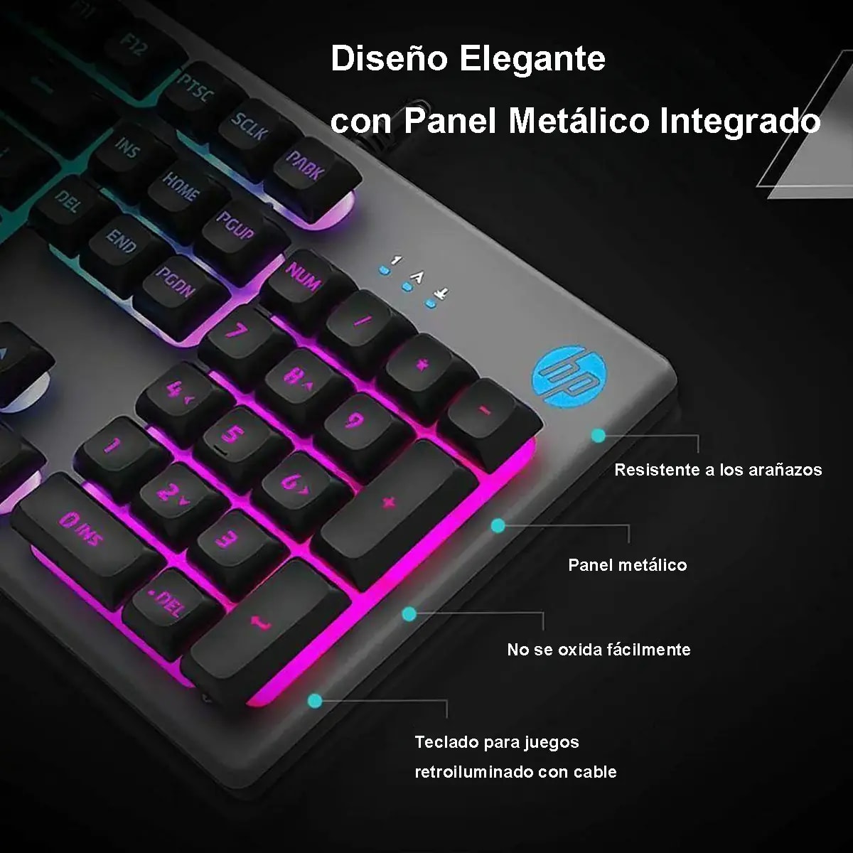 Kit de Teclado y Mouse Gamer KM300F Español HP3