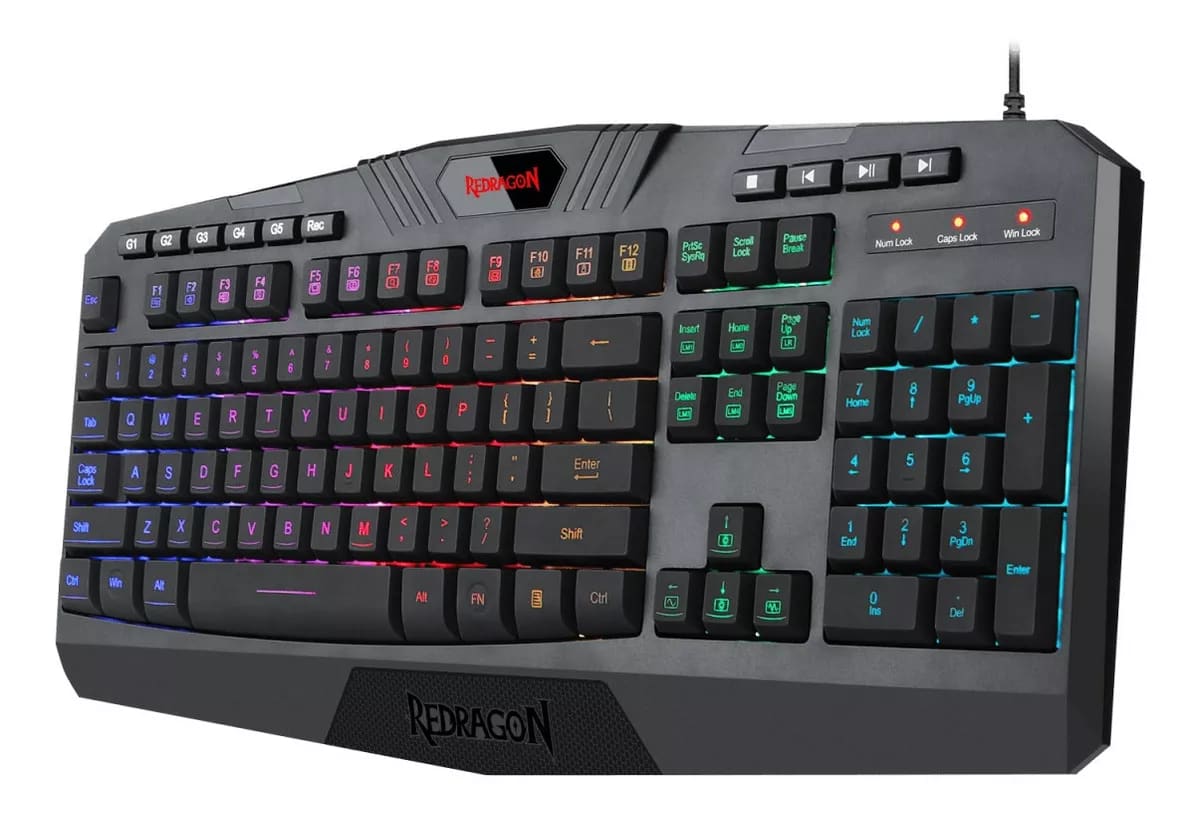 Kit Gamer 4 en 1 Teclado + Mouse + Mouse Pad + Audífonos S101-BA Redragon3