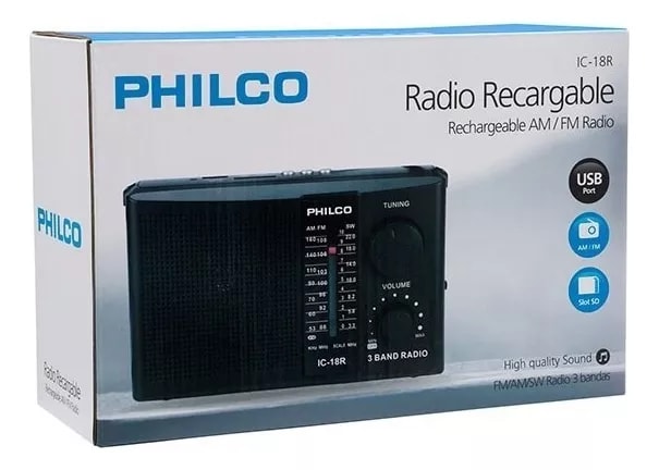 Radio Recargable AM/FM IC-18R Philco5