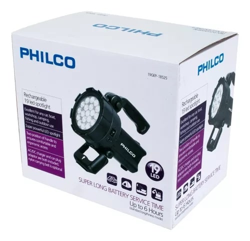 Foco Reflector Recargable 19 LED Philco3