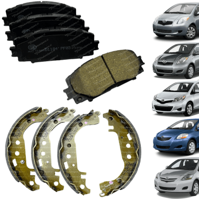 Kit Pastilla + Balata Freno YARIS 2006-2013. PAR
