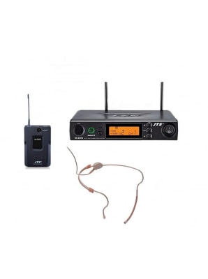 RU-8011D/RU850TB/CM-214ULIF (Pack) Micrófono inalámbrico single cintillo cardiode beige JTS1