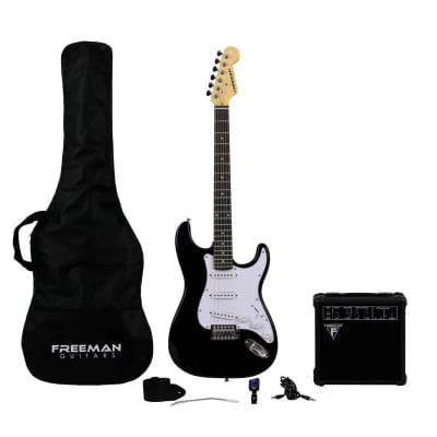 Pack de guitarra eléctrica Freeman Full Rock Stratocaster - Black1