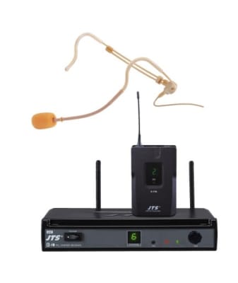 E-7R/E7TB/CM-214ULIF (Pack) Micrófono inalámbrico cintillo cardiode beige 16 frecuencias JTS