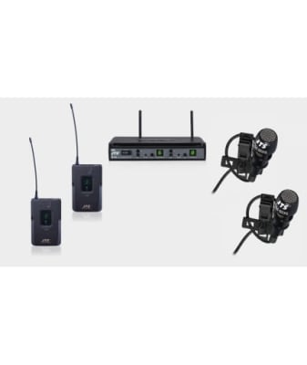 E-7DU/E7TB/CM-501 (Pack) Micrófono inalámbrico doble lavalier negro JTS1