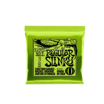 SET CUERDAS GUITARRA ELECTRICA ERNIE BALL P02221 REGULAR SLINKY '010-046'