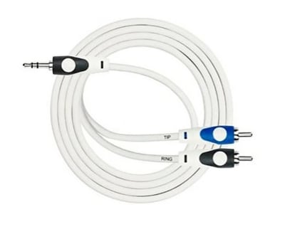 CABLE MINI PLUG 3.5 MM A 2 RCA KIRLIN LGY-364, 30 CM