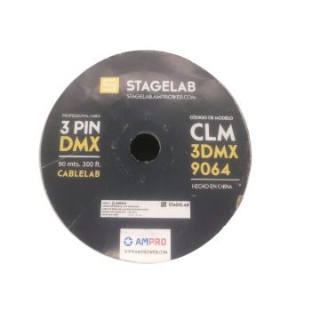 CLM-3DMX-9064 CARRETE DE 91 MTS. CABLE DMX 3 PIN