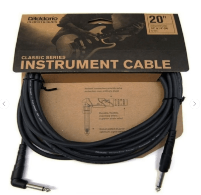 PW-CGTRA-20 Cable instrumento plug L-plug 6.10 metros D'ADDARIO