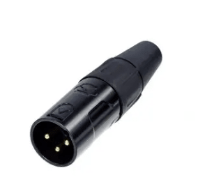 RC3M-BAG XLR Conector volante macho color negro REAN