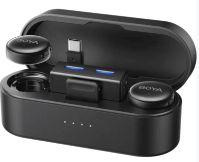 Boya BY-BOYALINK 3-01 Micrófono Doble con IA Conectores USB-C y Lightning