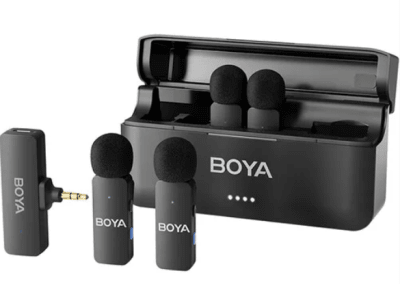 Boya BY-V4 4 Micrófonos Inalámbricos Conector 3,5mm Para Cámaras