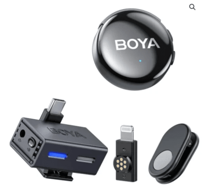 Boya BY-BOYALINK 3-04 Micrófono con IA Conectores USB-C y Lightning (Sin Caja de Carga)