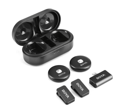 Boya Omic-D kit de micrófono doble inalámbrico conector Lightning (iPhone)1