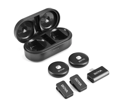 Boya Omic-U kit de micrófono doble inalámbrico con conector USB-C