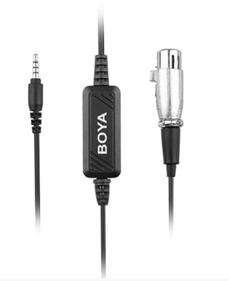 Boya BY-BCA6 Cable de Micrófono Con Preamplificador XLR A 3.5mm