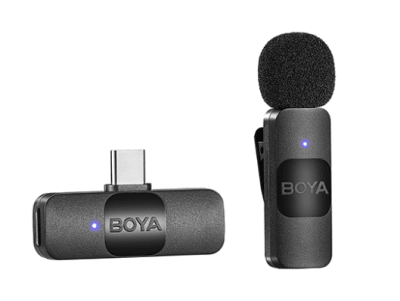 Boya BY-V10 Micrófono Inalámbrico Ultra Compacto y Portable 2.4GHz Conector USB-C1