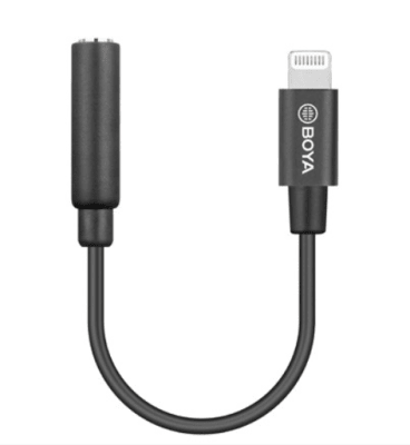 Boya BY-K3 Cable macho lightning - hembra TRRS1