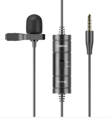 Boya BY-M1S Micrófono Lavalier No Requiere Batería Cable de 6 Metros