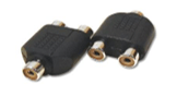HY1-1758 CONECTOR DOBLE RCA HEMBRA A RCA HEMBRA MIVIC´S1