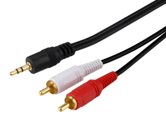 CABLE 2 RCA A MINIPLUG STEREO 1 MT