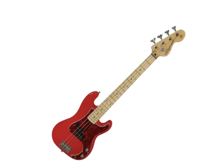 V30MRD BAJO ELECTRICO COASTER ESCALA CORTA 7/8 Gloss Red VINTAGE1