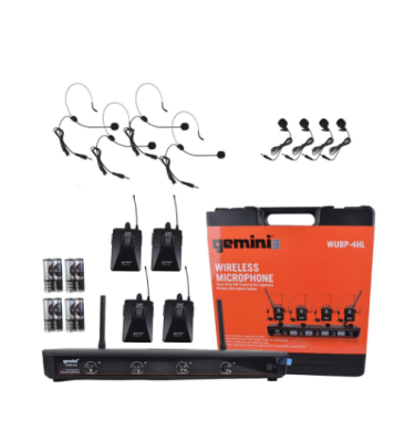 WUBP-4HL Sistema inalambrico 4 solapa / cintillo Gemini