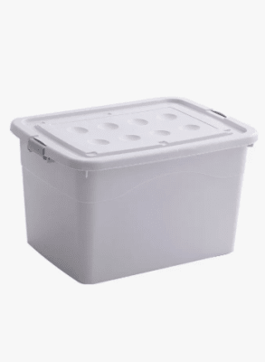 Caja Organizadora 100 Litros Con Ruedas Blanco 62x47x 37cm
