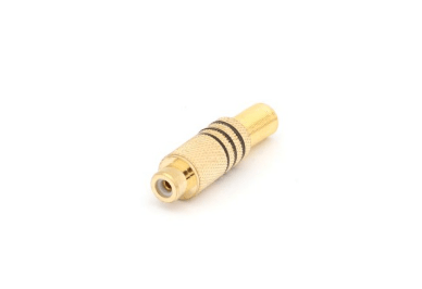 MR-518 CONECTOR RCA HEMBRA DORADO NEGRO BESTAMERICA