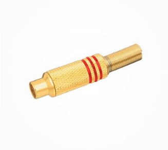 MR-518 CONECTOR RCA HEMBRA DORADO ROJO BESTAMERICA
