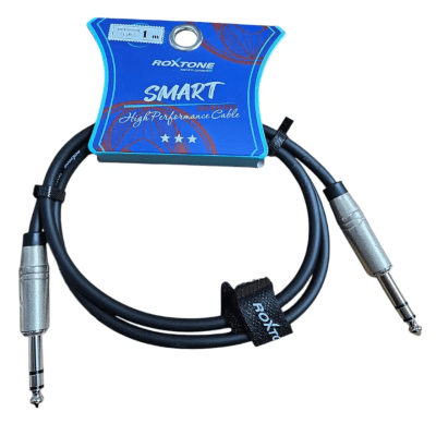 SMJJ200L0010 CABLE AUDIO TRS M-M 6.3MM 1MTS ROXTONE