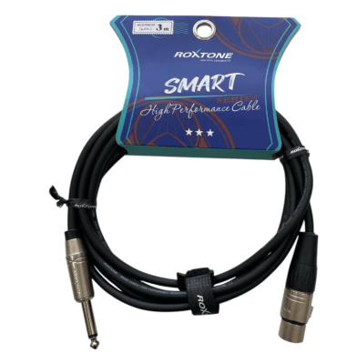 SMXJ210L3 Cable de micrófono XLR-Hembra a Plug-Macho Mono 3mts ROXTONE1