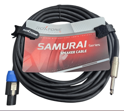 SSSJ210L10 Cable de Parlante Speakon 4P a 6.3mm Mono Plug 10 Metros ROXTONE1