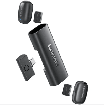 AIR SE Ultra-Mini Sistema de Microfonos para 2 personas USB-C 2.4 GHz SARAMONIC1