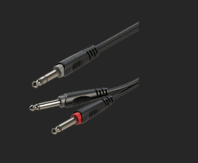 SAYC100L0030 CABLE 3 MTS DE AUDIO 6.3MM STEREO PLUG A 2 x 6.3MM MONO PLUG ROXTONE