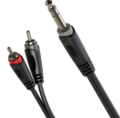 RAYC110L3 CABLE 3 MTS PLUG MACHO STEREO A 2 RCA MACHO ROXTONE