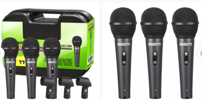 CH33-3BK Set De 3 micrófonos dinámicos